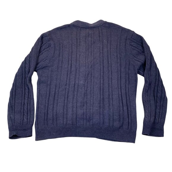 St. Johns Bay Men's Cardigan Sweater Large Cable Knit Button-Up Casual - Picture 2 of 9